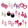 12 paires de boucles d&rsquo;oreilles en acrylique DIY en forme de diamant en c&oelig;ur de la Saint-Valentin pour adultes : boucles d&rsquo;oreilles en cristal pendantes d&eacute;corations pour femmes pour d&eacute;butantes f&ecirc;te artisanale cadeaux de festival