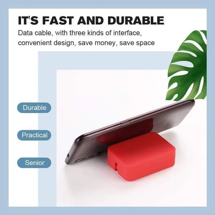 🔥Last Day 50% OFF🎁3-in-1 Data Cable Phone Stand