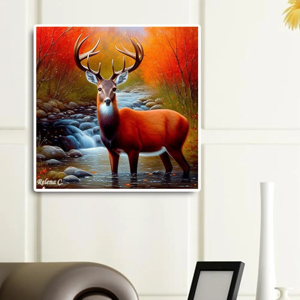 Diamond Painting - Full Round Drill - Creek Elk(Canvas|30*30cm)