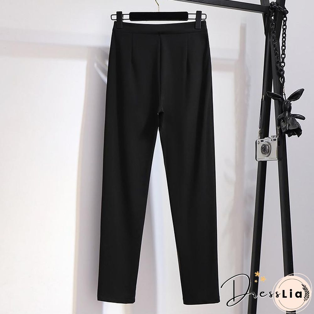 Classic V-neck Coat+Loose Pants P10859