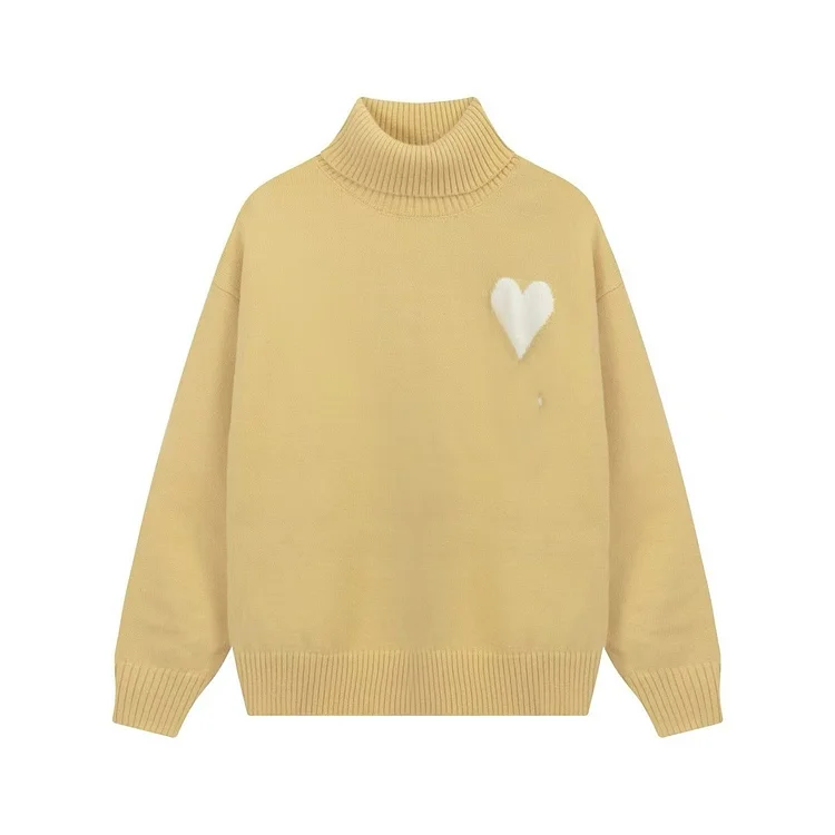 Sweater Love Turtleneck Autumn Spring Winter Knitted Sweater 
