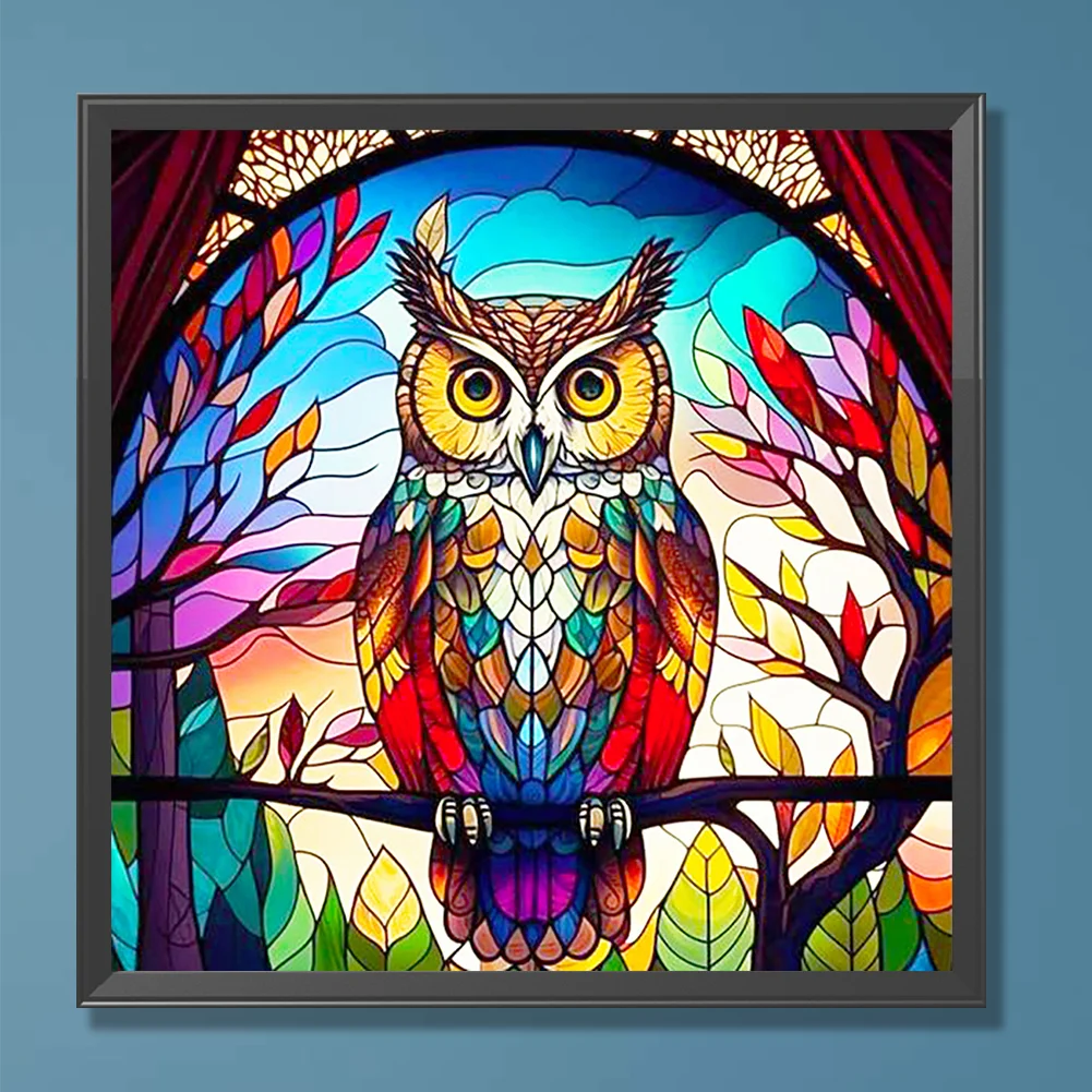 Diamond Painting - Full Round Drill - Owl(Canvas|30*30cm)