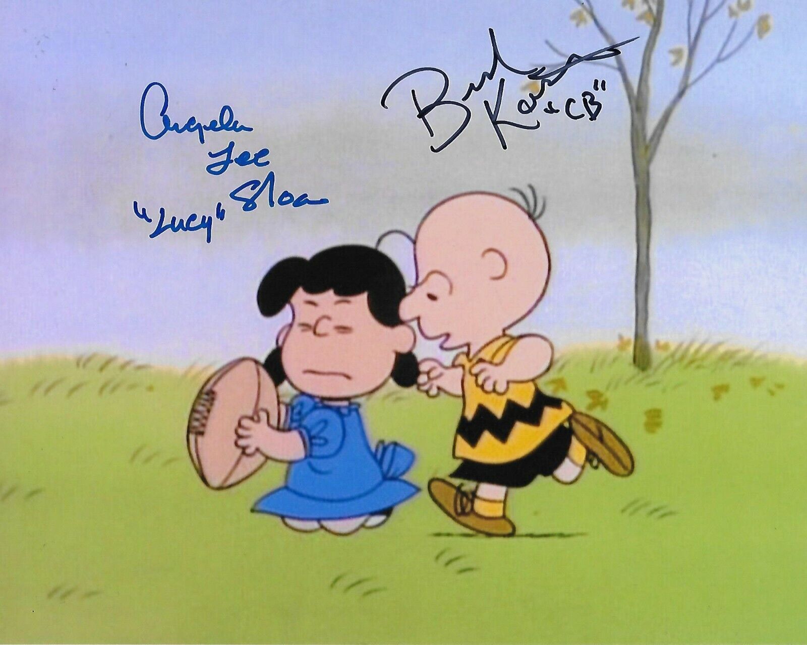 Brad Kesten & Angela Lee Sloan Peanuts Original Autographed 8X10 Photo Poster painting #2