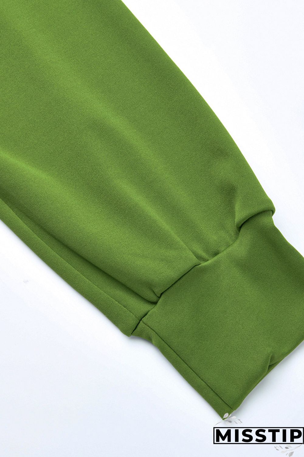 Green Fashion Casual Letter Print Basic Oblique Collar Long Sleeve Two Pieces