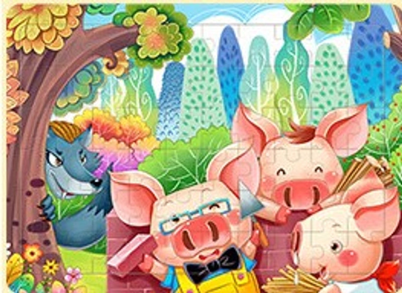 Puzzles Toddler(3-6years) Cartoon Wood Toys