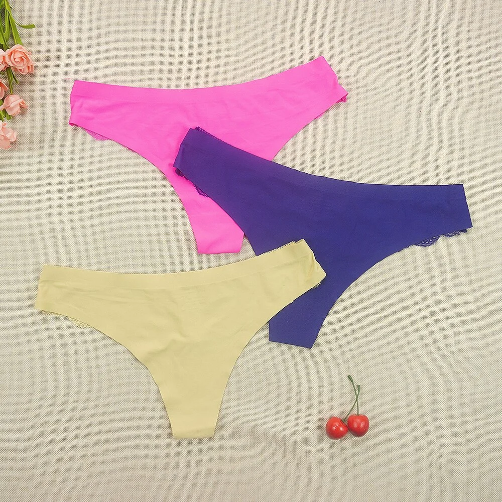 Billionm Women's Thong Lace Erotic Panties Sexy Transparent Tangas Lingerie Female Underpants Seamless Hollow Out G String
