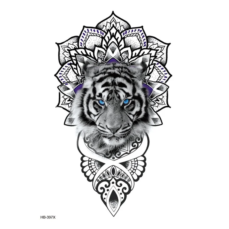 Temporary Tattoos Fake Tattoo Sticker Skull Joker Clown Tatto Hand Arm Foot Body Art Tiger Owl Tatoo Waterproof Tattoos