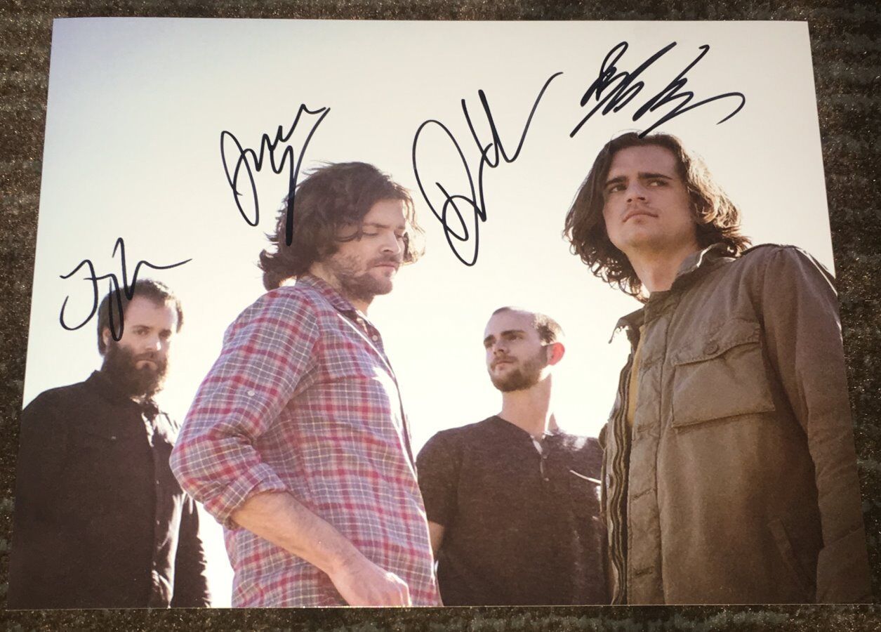 THE KONGOS BAND GROUP SIGNED AUTOGRAPH 8x10 Photo Poster painting E DYLAN +3 w/PROOF