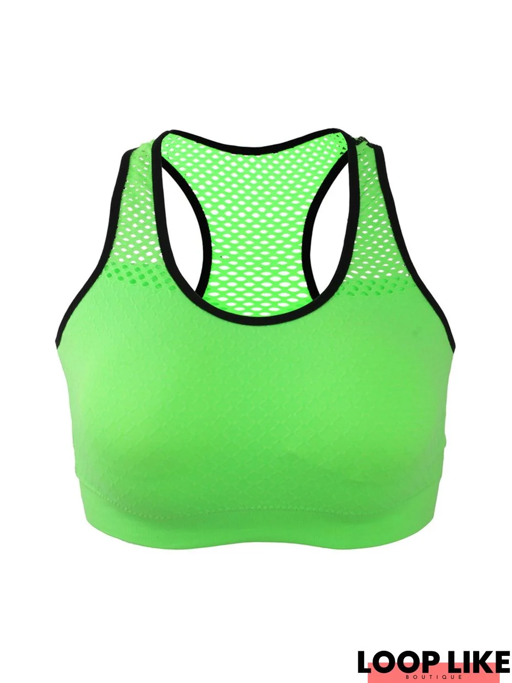 Seamless One Piece Unwired Mesh Quick Dry Sports Bra