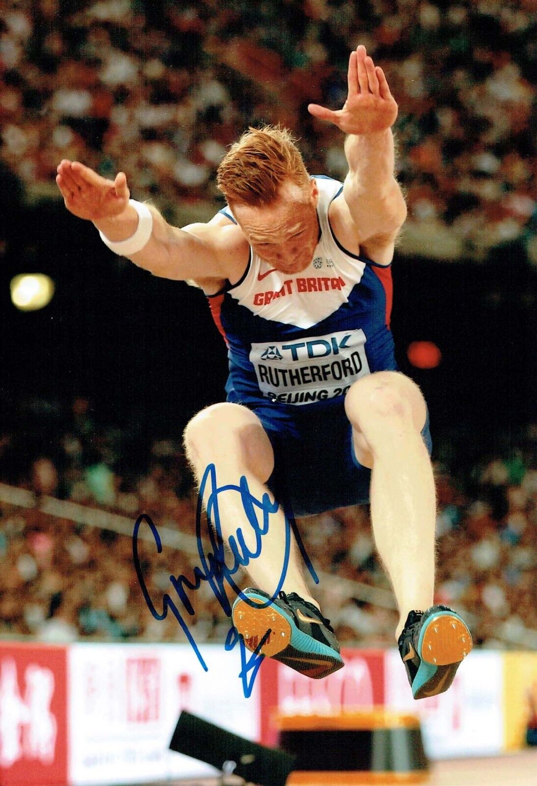 Greg RUTHERFORD Autograph Signed Photo Poster painting 1 AFTAL COA Olympic Gold Medal Winner