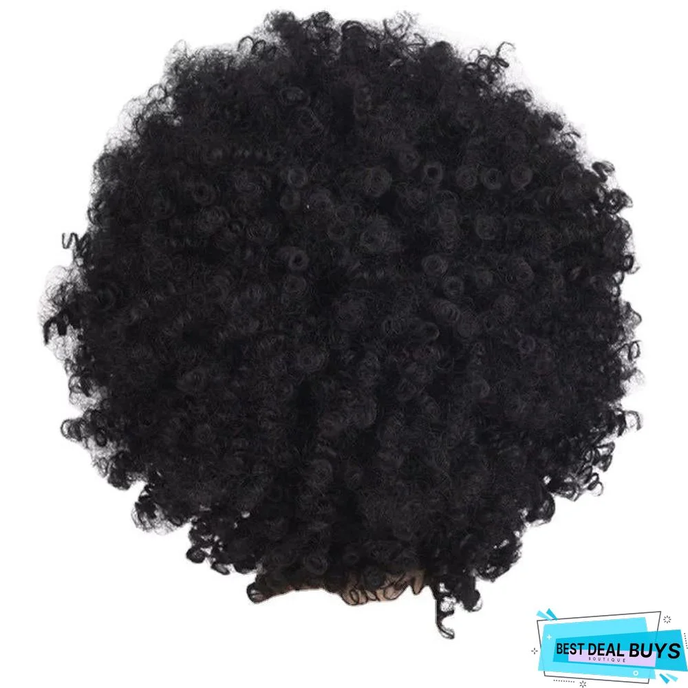 Female Short Curly Hair African Small Curly Explosive Head Chemical Fiber Headgear