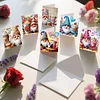 6pcs Diamond Painting Good Morning Goblin Greeting Card with Envelope for Family Friends Holiday Gift Congratulations