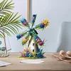 (US Local)DIY Double Sided Effect Special Shaped Flower Windmill Diamond Painting Desktop Decorations Kit