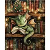 Books And Dragons-11CT Stamped Cross Stitch 40*50cm/15.75*19.69in tapestrymarket