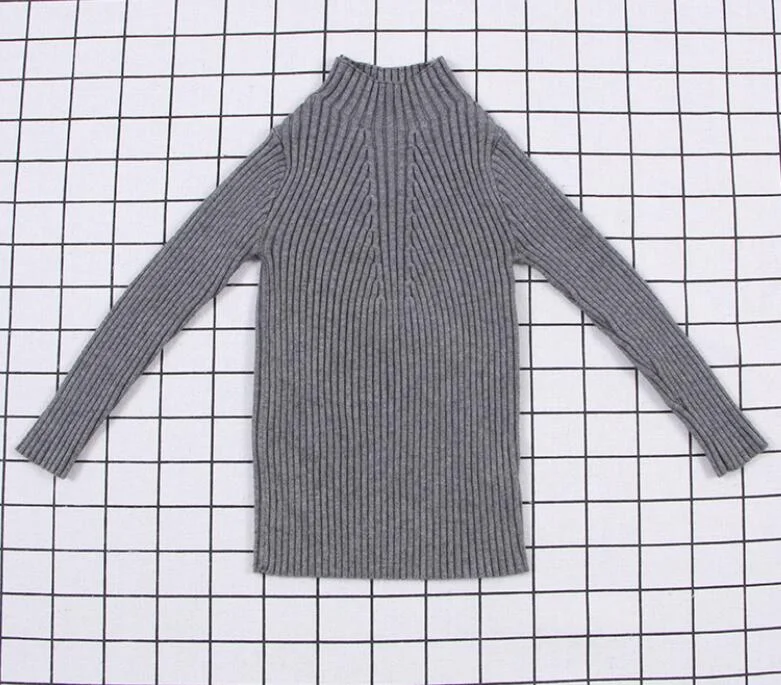 Baby Girls Ribbed Sweater 2019 Girls Sweaters Solid Candy Color Boys Sweaters Autumn New Knitted Kids Clothing Girls Pullover