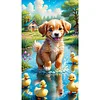 Diamond Painting -DIY Full Round Drill Dog Playing(40*70CM)