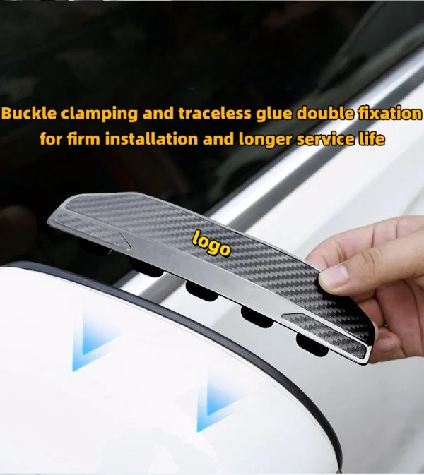 Car Rearview Mirror Snap-on Rain Eyebrow