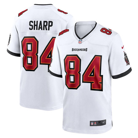 Men's Tampa Bay Buccaneers #84 Bauer Sharp Nike White Game Jersey