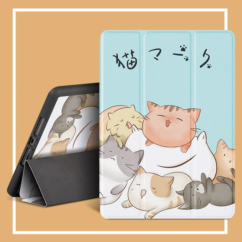 Cute Soft iPad Case with Pencil Holder
