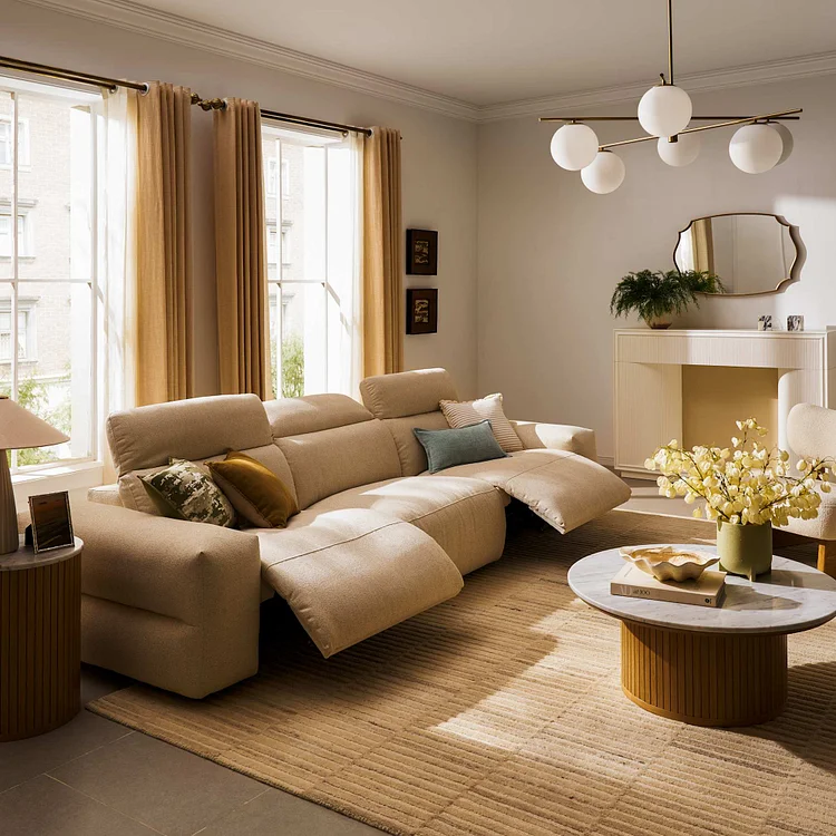 Jaron Performance Fabric Recliner Extended Sofa