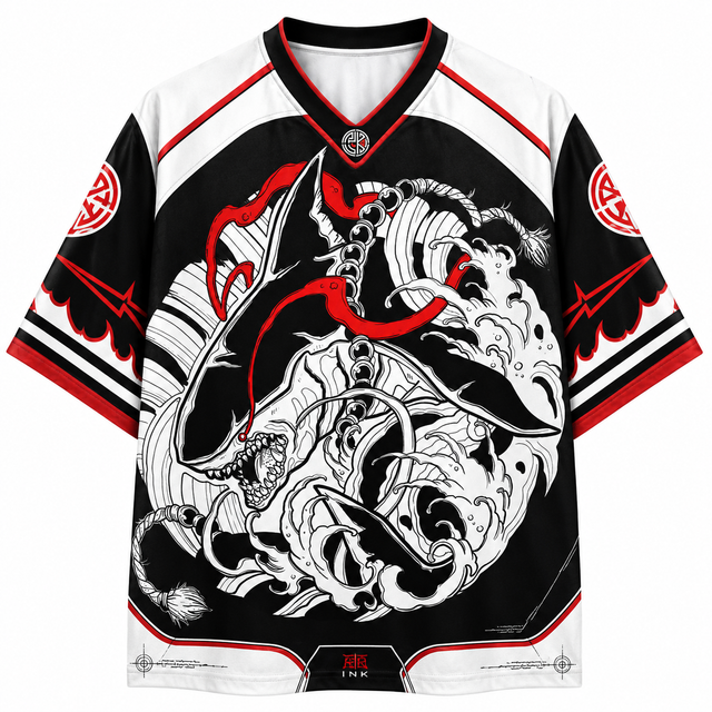 Techwear Serpent Crane Short Sleeve Jersey