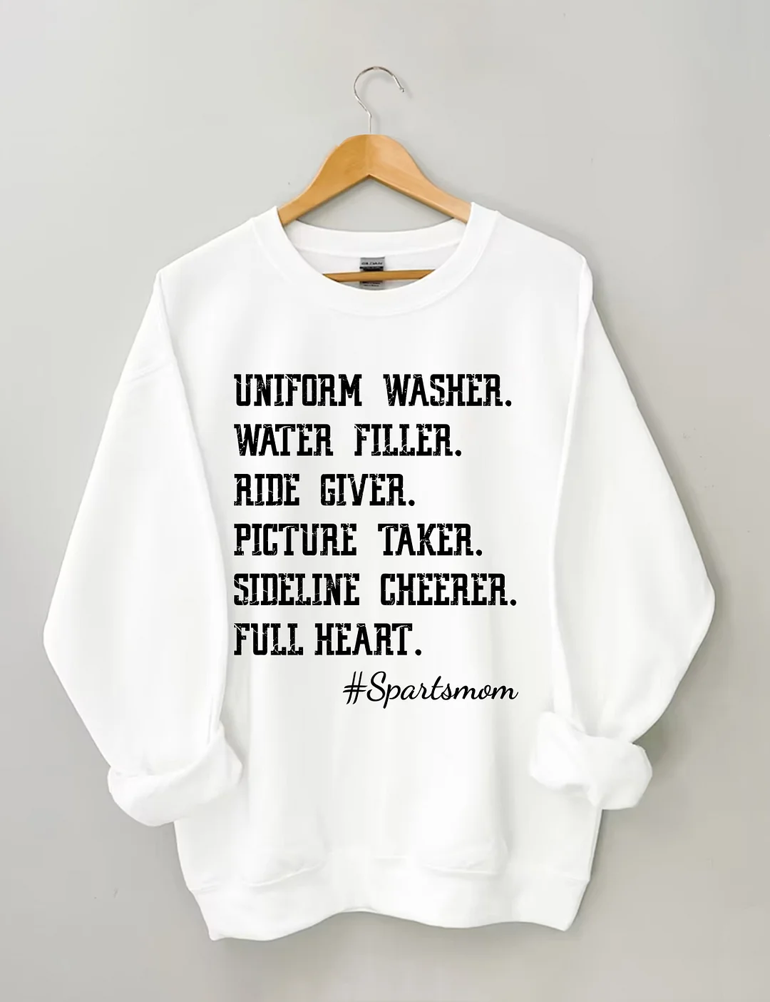 Uniform Washer Water Filler Ride Giver Picture Taker Sideline Cheerer Full Heart Sweatshirt
