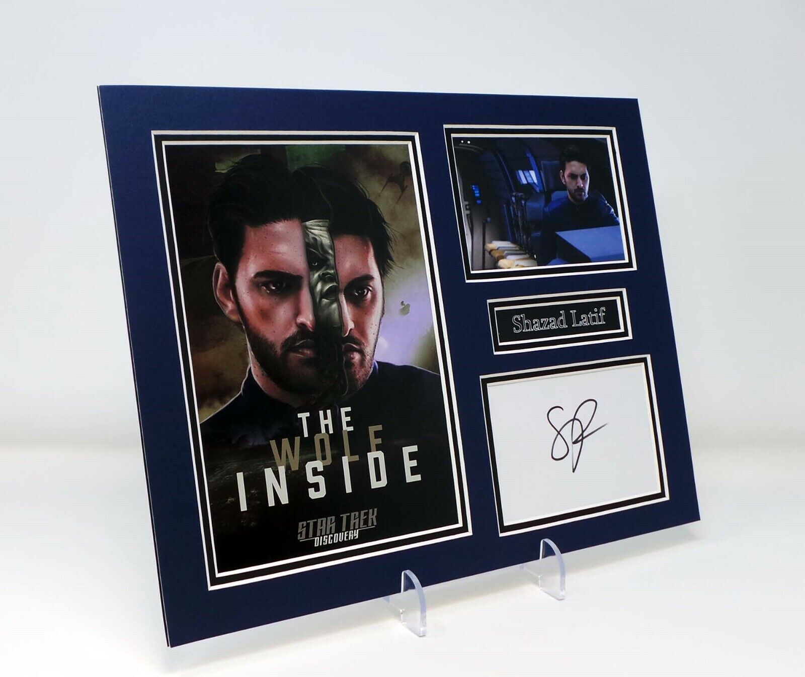 Shazad Latif Signed Mounted Photo Poster painting Display AFTAL Ash Tyler in Star Trek