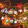 12Pcs Acrylic Christmas Hanging Diamond Painting Art Kits for Christmas Tree