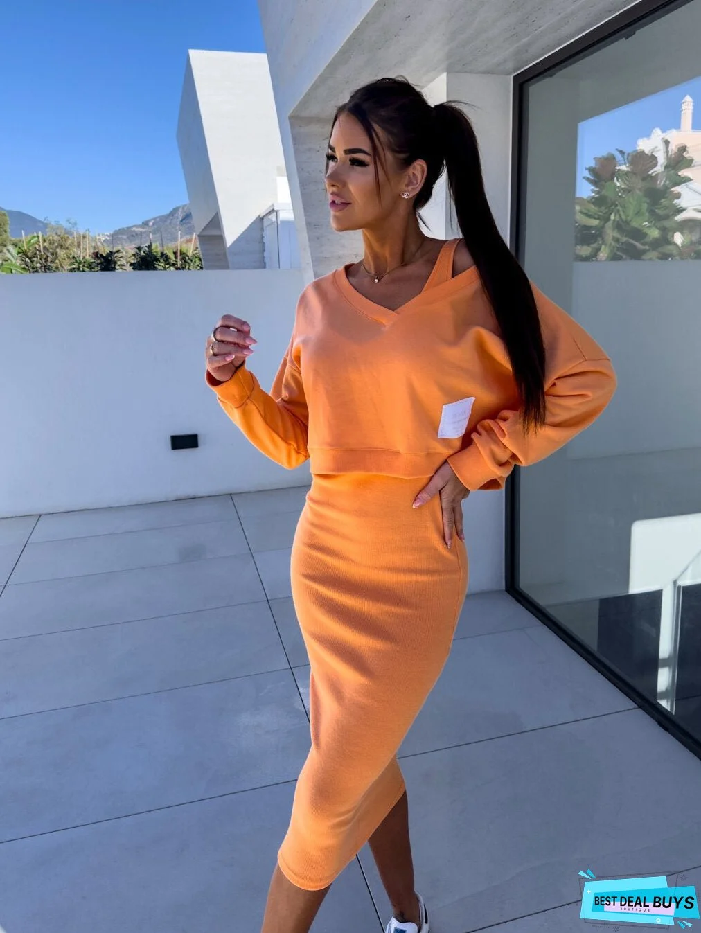 Andrea Casual Sweatshirt And Dress Set