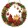 DIY Pearl Diamond Painting Christmas Wreath Hanging Ornament Kit
