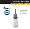 Titan 15602 1/4-Inch Drive x 2mm Hex Bit Socket