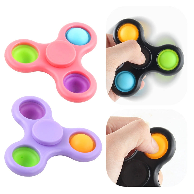 Creative Hand Spinner Decompression Three-finger Bubble Music Gyro
