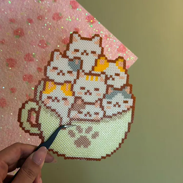 Mochi Cat Coffee Digital Pattern 