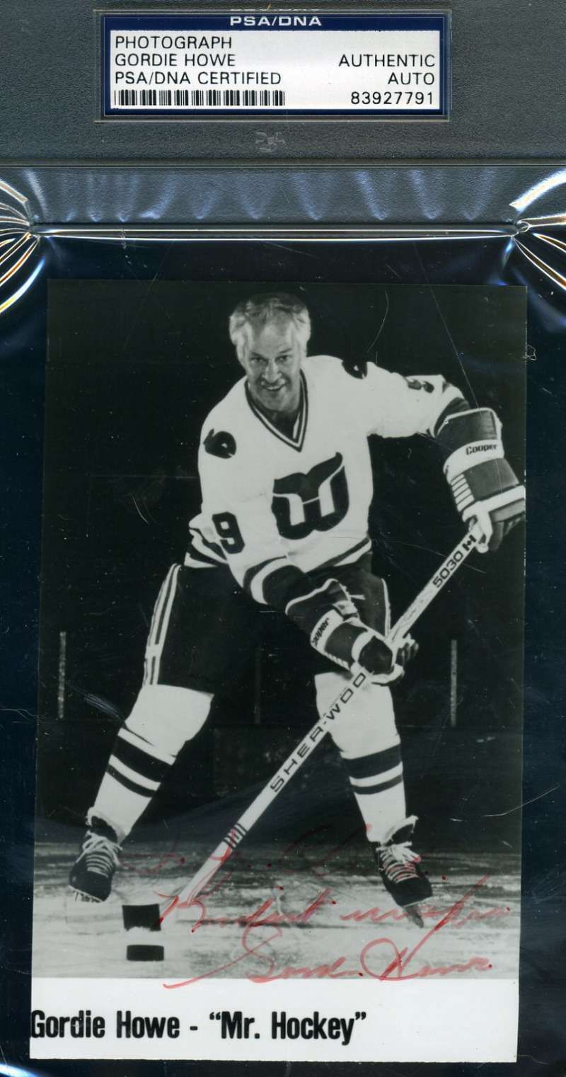 Gordie Howe Psa/dna Hand Signed Team Issue Photo Poster painting Authentic Autograph