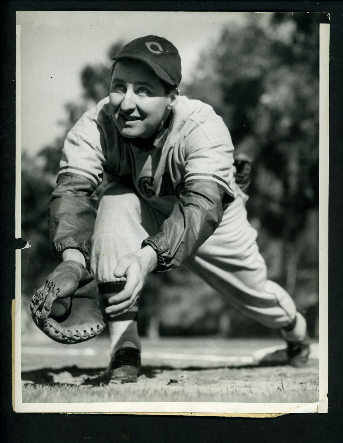 Ripper Collins 1937 Type 1 Press Photo Poster painting Chicago Cubs Spring Training at Catalina