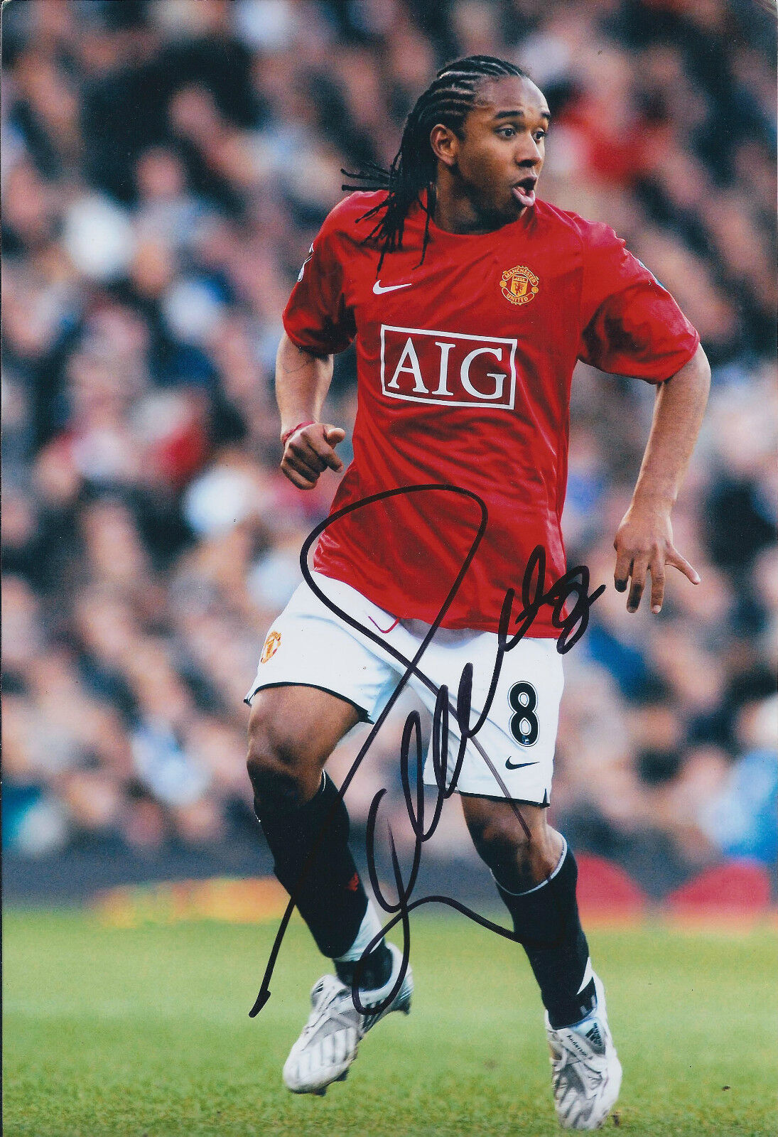 ANDERSON Signed Autograph 12x8 Photo Poster painting AFTAL COA Manchester United AIG Shirt