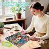 Diamond Painting-DIY Special Shaped Drill Colorful Woman with Frame(29x29cm)