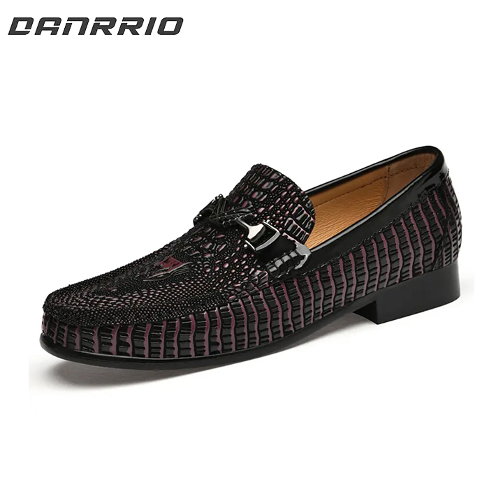 DANRRIO Crocodile Print Business Elevating Wedding Shoes | Formal Loafers DANRRIO.COM DANRRIO