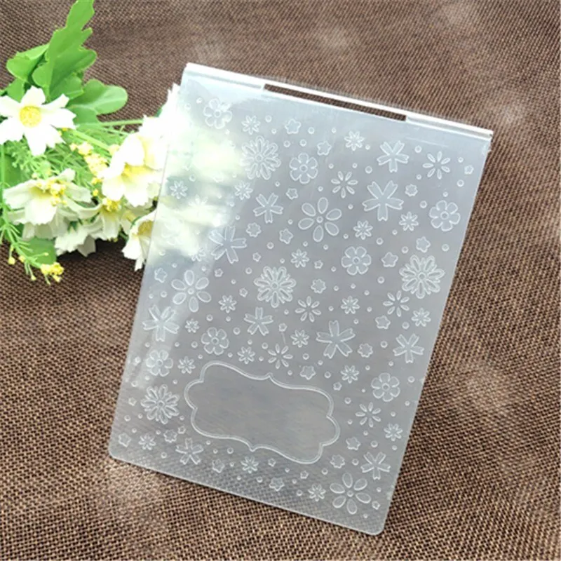 Snowflake message Flower print DIY Plastic Embossing Folders for DIY Scrapbooking Paper Craft/Card Making Decoration Supplies