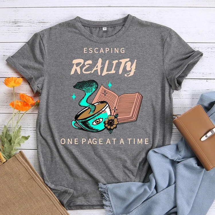 ANB -  Escaping reality one page at a time Book Lovers Tee-010655