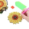 10pcs DIY Anti Slip Sunflower Coasters Stackable Creative for Tabletop Protection