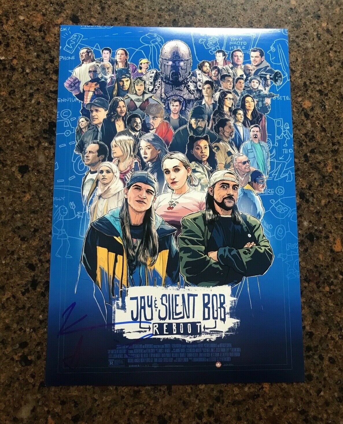 * KEVIN SMITH * signed autographed 12x18 poster * JAY & SILENT BOB REBOOT * 2