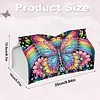 (25cm)Rainbow Floral Butterfly DIY Diamond Painting PU Tissue Holder Box