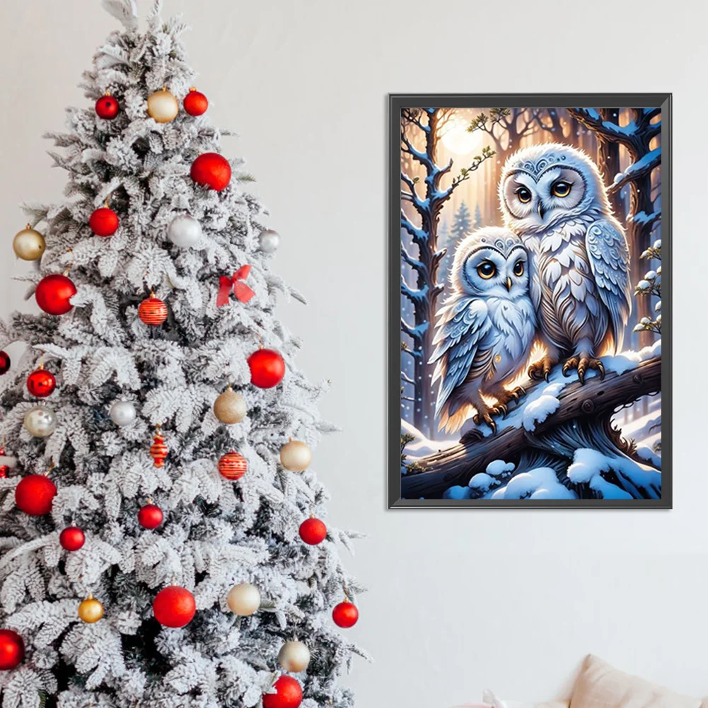 Full Round Diamond Painting 30*45cm - Owl