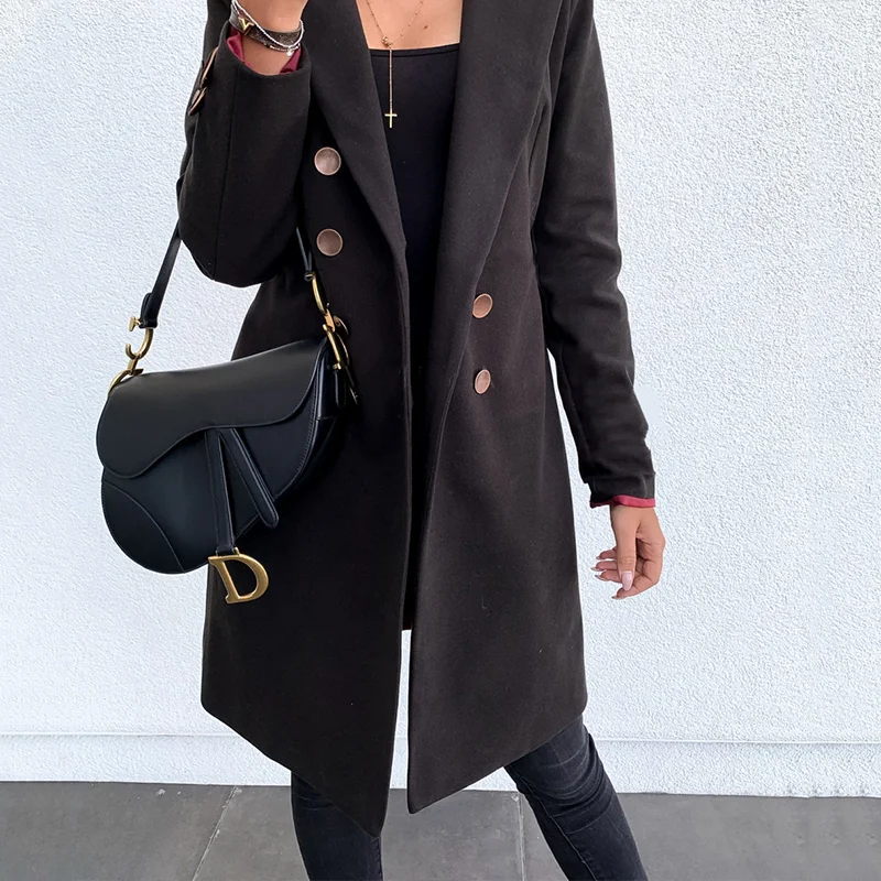 Fashion Double-breasted Long Coat