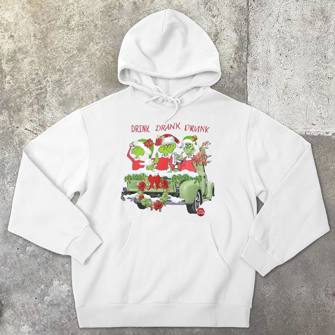 Vintage Christmas Print Street Hoodies