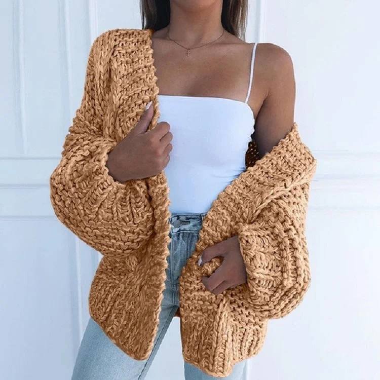 Uveng Cardigan Knitwear Distressed Long Sleeve Loose Sweater