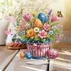 Diamond Painting Acrylic Easter Eggs Flowers Diamond Painting Desktop Ornaments