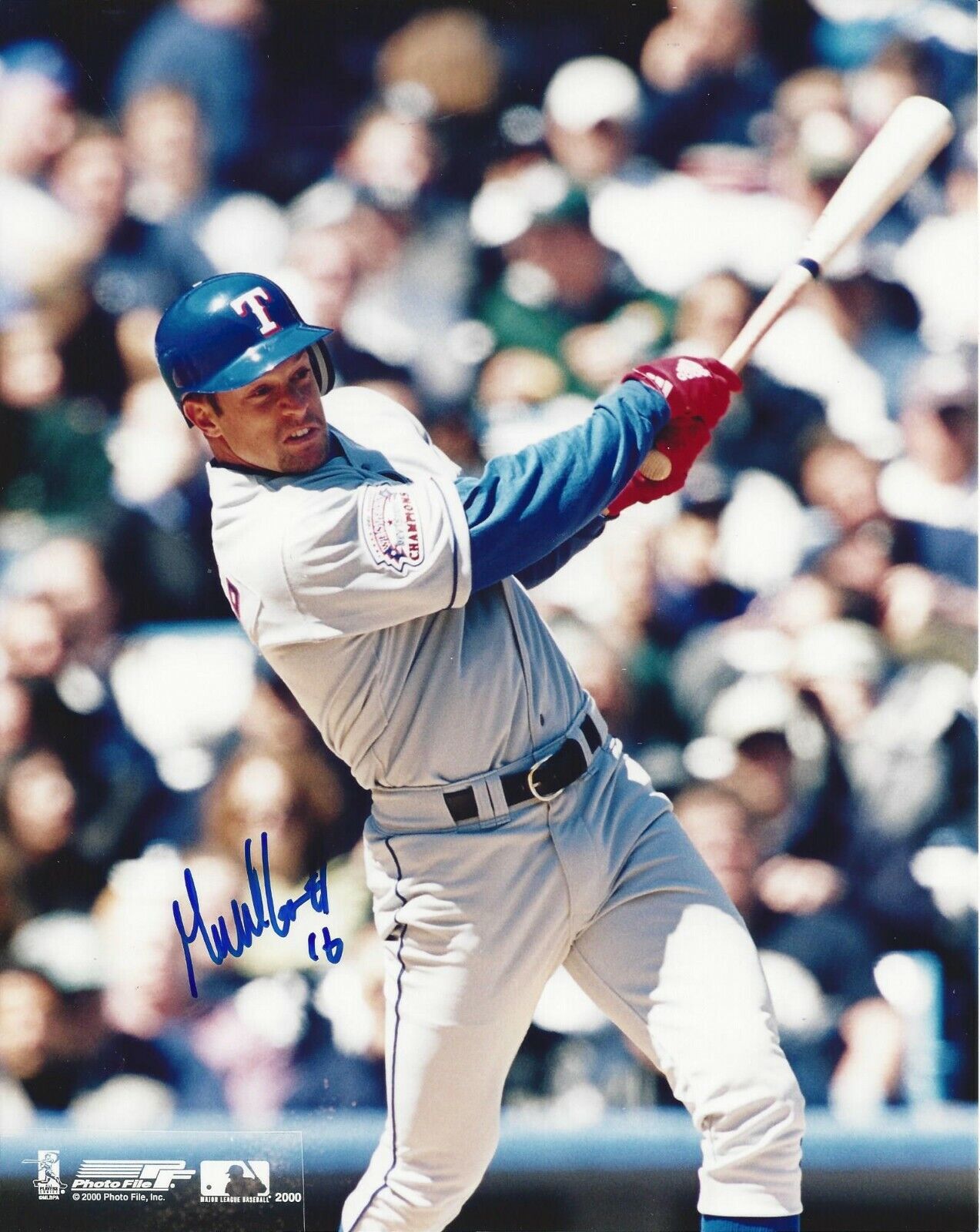 8x10 Autographed Gabe Kapler Texas Rangers In Person #S1126