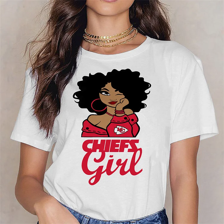 Kansas City Chiefs Women's White Relaxed T-Shirt
